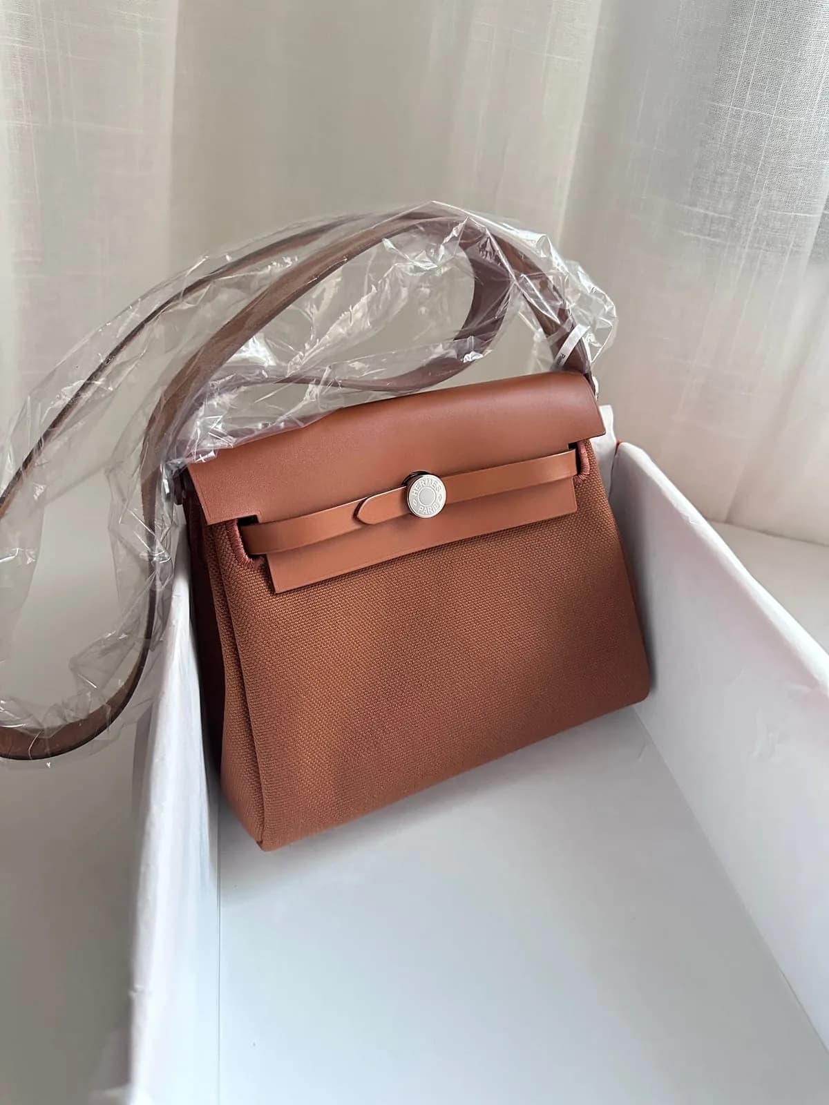 Hermès Mini Herbag 20 Fauve PHW