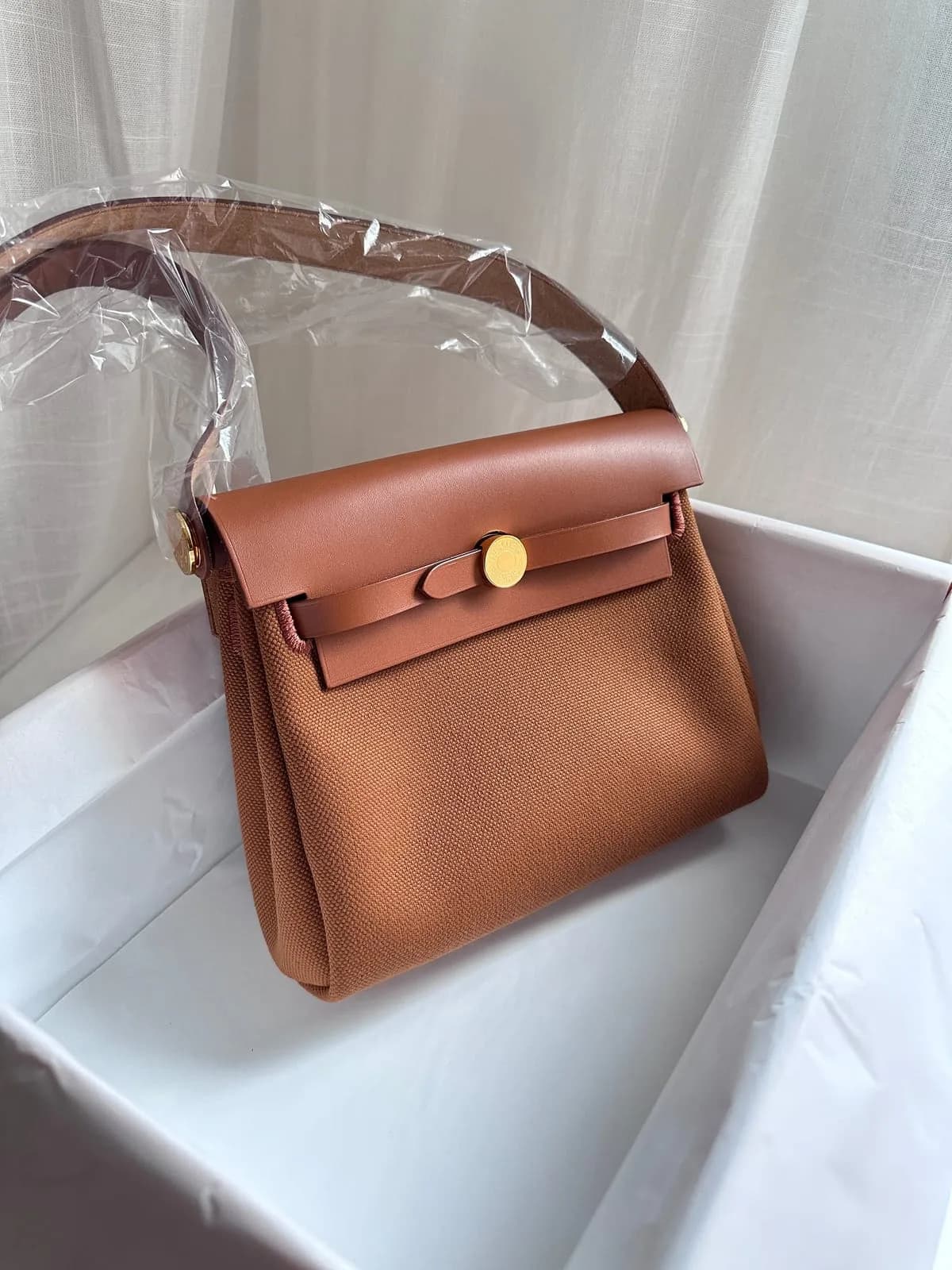 Hermès Mini Herbag 20 Fauve GHW