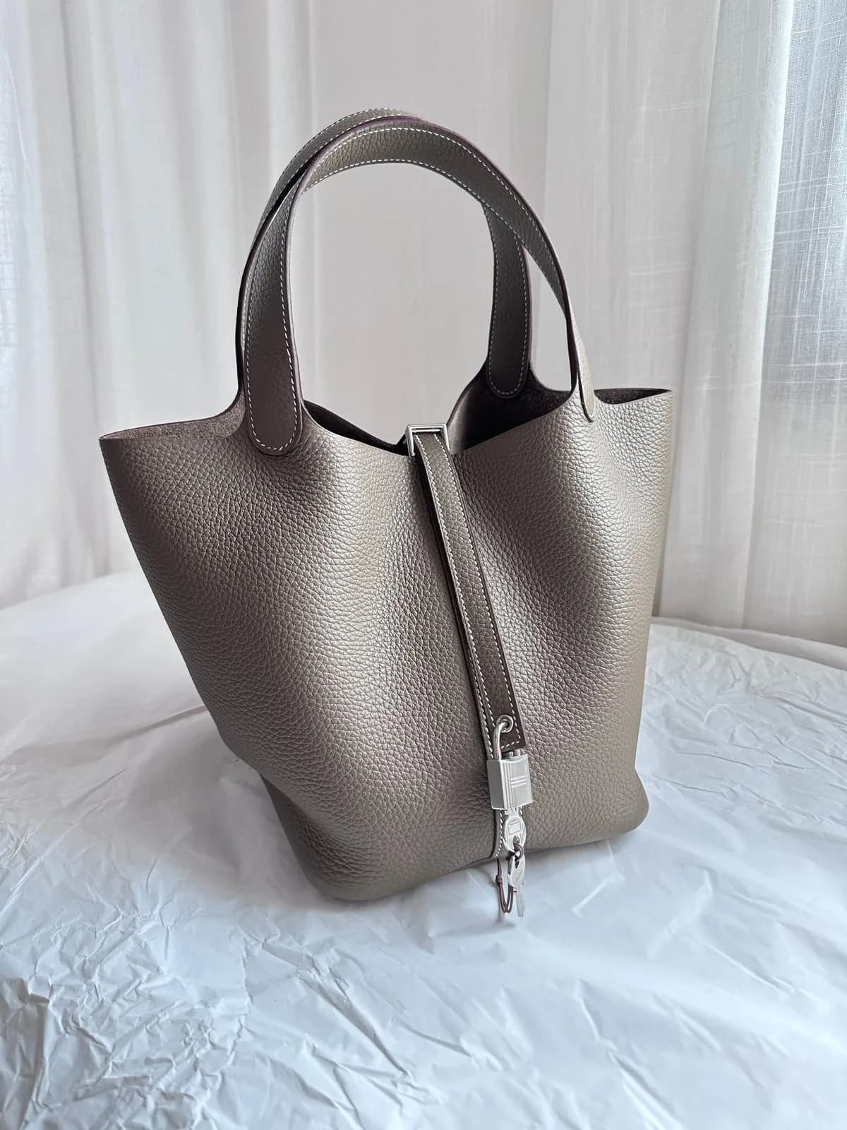 Hermès Picotin 22 Etoupe PHW