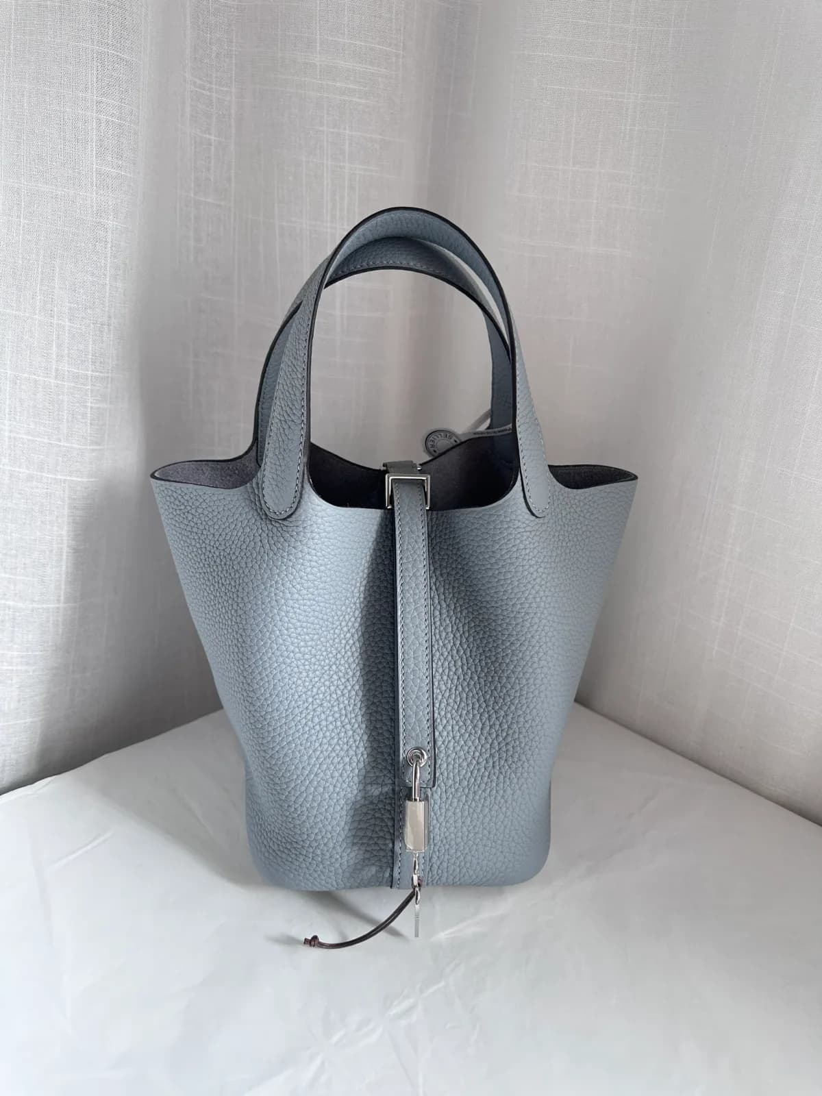 Hermès Picotin 18 Gris Pantin PHW